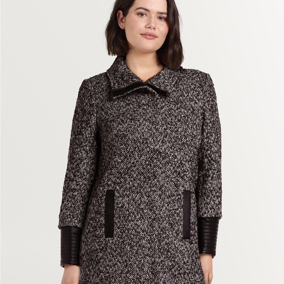 Wool Blend Trench Coat / Jacket, size L - Picture 3 of 9